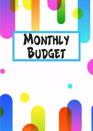 √PDF_  Monthly Budget: Notebook to Track Bills, Household Expenses, Family Finan