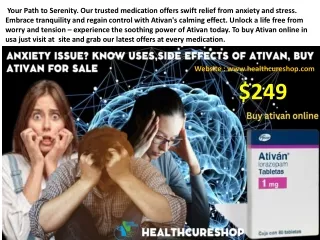 Best deal Buy Ativan online usa to anxiety disorder