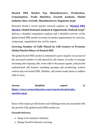 Hosted PBX Market Analysis 2036