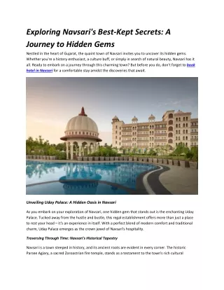 Exploring Navsari