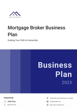 mortgage broker business plan