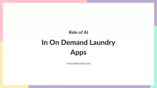 Role of AI In On Demand Laundry Apps