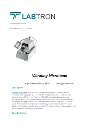 Vibrating Microtome