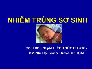 NHIỄM TRÙNG SƠ SINH