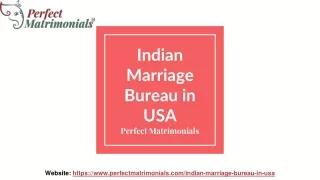 Indian Marriage Bureau in USA