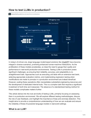 How to test LLMs in production