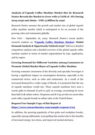 Capsule Coffee Machine Market