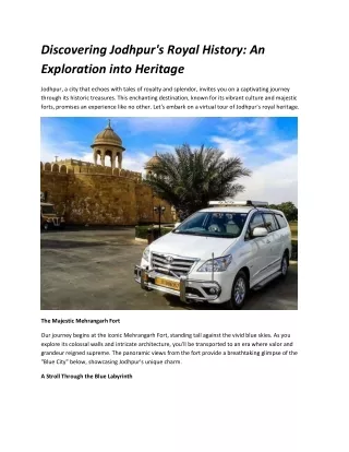 Discovering Jodhpur   pdf