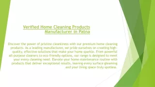 Verified Home Cleaning Products Manufacturer in Patna Nov 2023