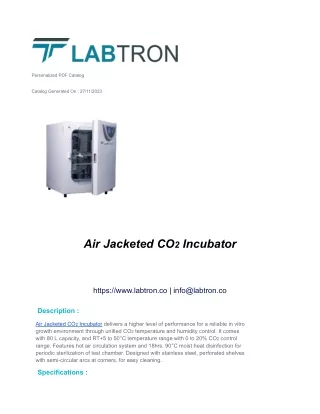 Air Jacketed CO2 Incubator