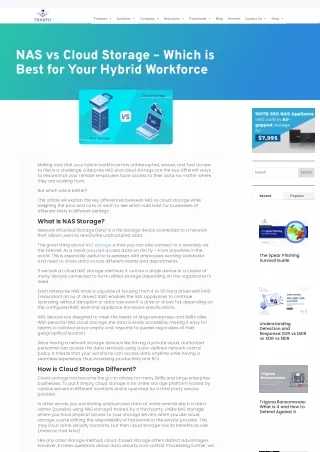 NAS vs Cloud Storage: Navigating the Hybrid Workforce Landscape