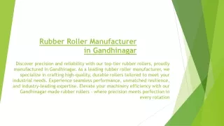 Rubber Roller Manufacturer in Gandhinagar
