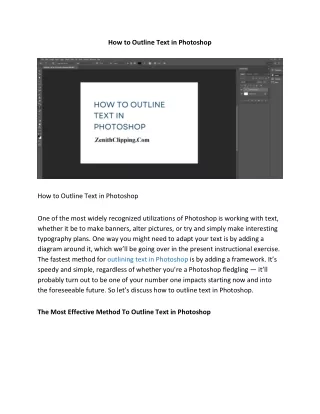 How to Outline Text in Photoshop