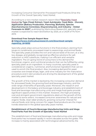 Specialty Yeast Market