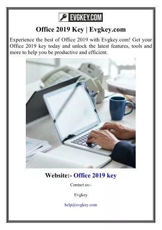 Office 2019 Key  Evgkey.com