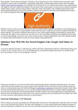 10 Things Your Competitors Can Teach You About High Quality Cloud Authority Back