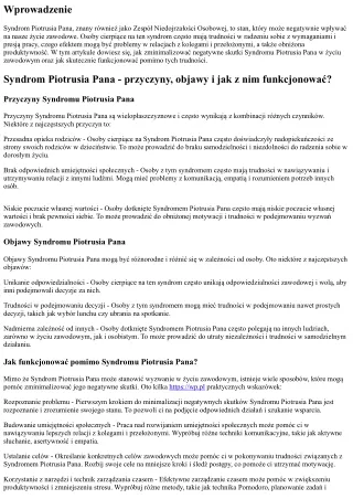Jak zminimalizować negatywne skutki Syndromu Piotrusia Pana w życiu zawodowym?