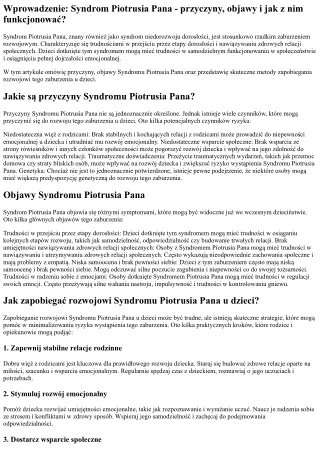 Jak zapobiegać rozwojowi Syndromu Piotrusia Pana u dzieci?