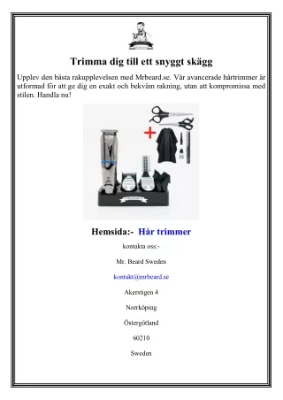 Trimma dig till ett snyggt skägg