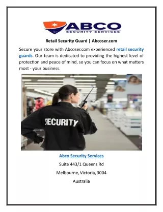 Retail Security Guard | Abcoser.com