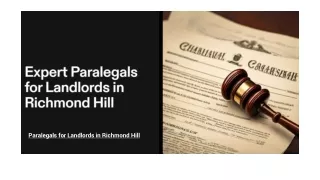 Expert Paralegals for Landlords in Richmond Hill