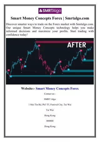 Smart Money Concepts Forex  Smrtalgo.com