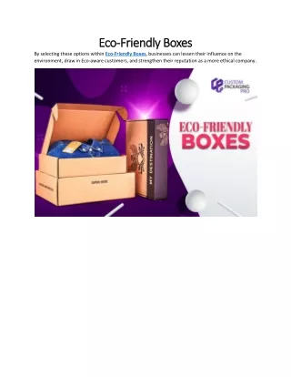 Eco-Friendly Boxes