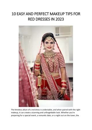 10 EASY AND PERFECT MAKEUP TIPS FOR RED DRESSES IN 2023