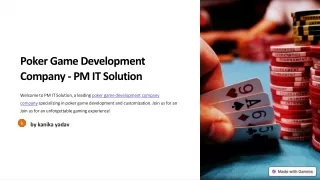 Poker Game Development Company | PM IT Solution