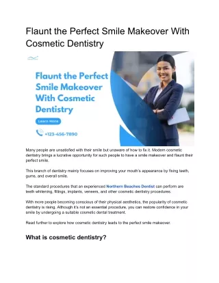 Flaunt the Perfect Smile Makeover With Cosmetic Dentistry