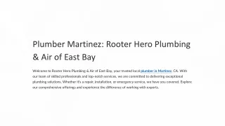 Plumber Martinez Rooter Hero Plumbing & Air of East Bay