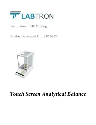 Touch Screen Analytical Balance
