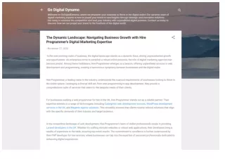 Navigating Business Growth with Hire Programmer's Digital Marketing Expertise
