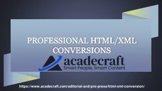 Html Xml Conversion Services