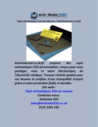 Tapis Antistatiques Esd Sur Mesure  Antistaticesd.co.ukfr