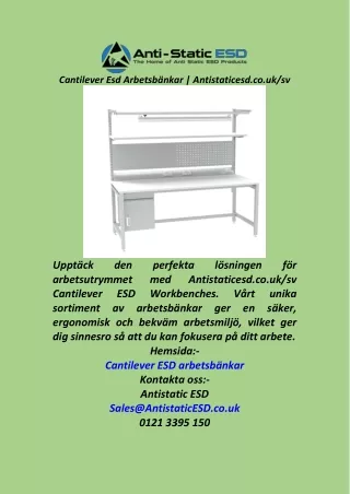 Cantilever Esd Arbetsbänkar  Antistaticesd.co.uksv