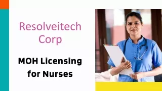 MOH Licensing for Nurses