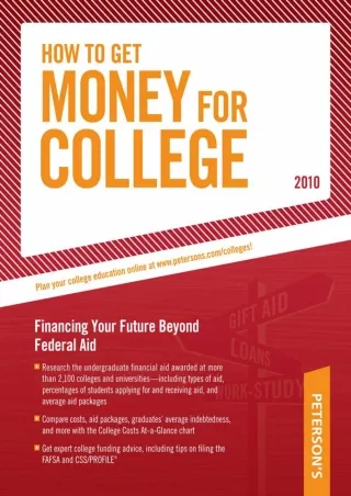 get [PDF] ✔DOWNLOAD⭐ How to Get Money for College 2010: Financing Your Future Be