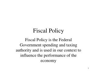 Fiscal Policy