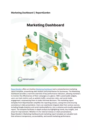 Marketing Dashboard | ReportGarden