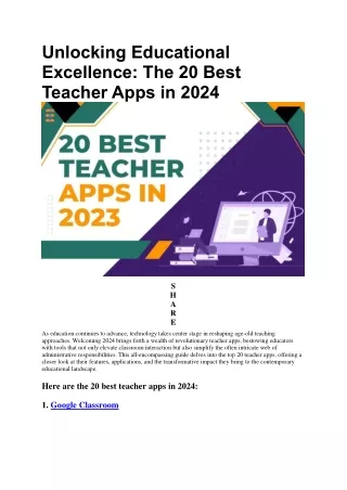 20 Best Teacher Apps in 2024 | Future Education Magazine