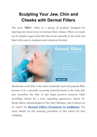 Sculpting Your Jaw, Chin and Cheeks with Dermal Fillers