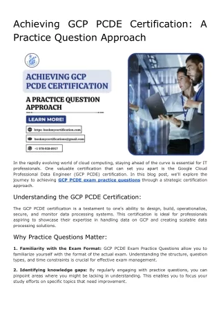 Achieving GCP PCDE Certification_ A Practice Question Approach