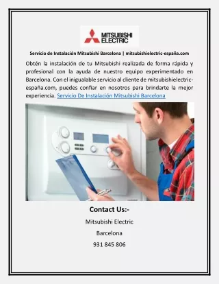 Servicio de Instalación Mitsubishi Barcelona | mitsubishielectric-españa.com