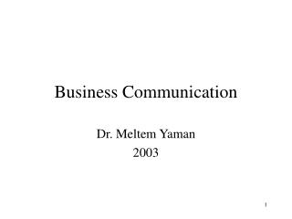 Business Communication