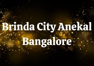 Brinda City Anekal Bangalore E Brochure Pdf