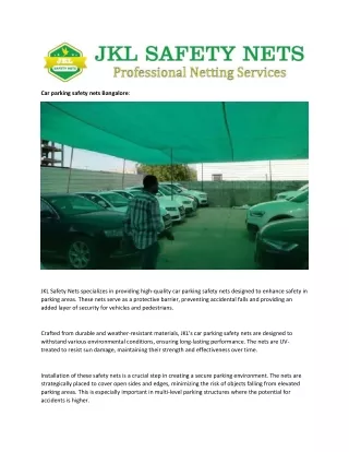 car parking safety nets