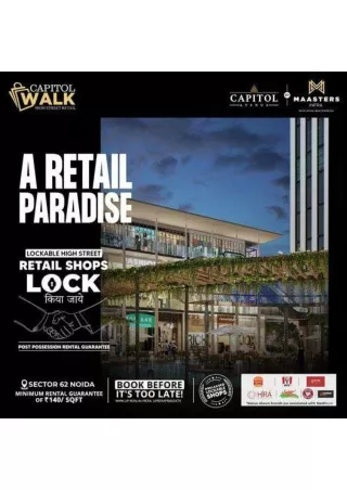 High Street Retail Shops Noida | Capitol Avenue