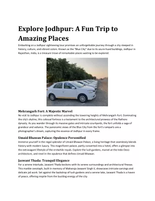 Explore Jodhpur