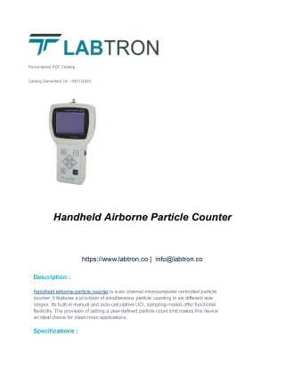 Handheld Airborne Particle Counter